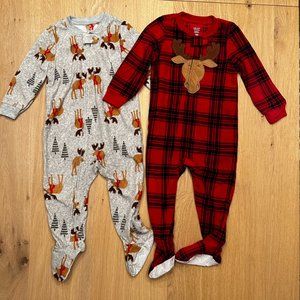 Carter's Christmas Fleece Footed Pajamas